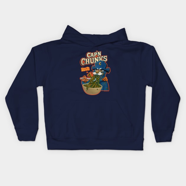 Cap'n Chunks Cereal Kids Hoodie by zerostreet